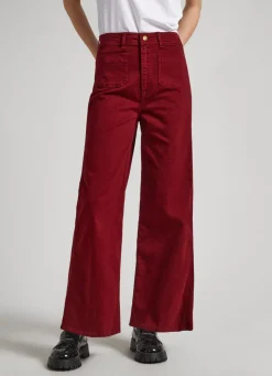 Women Pepe Jeans Relaxed Fit Cropped Trousers