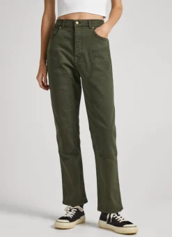 Women Pepe Jeans Relaxed Fit 5-Pocket Trousers