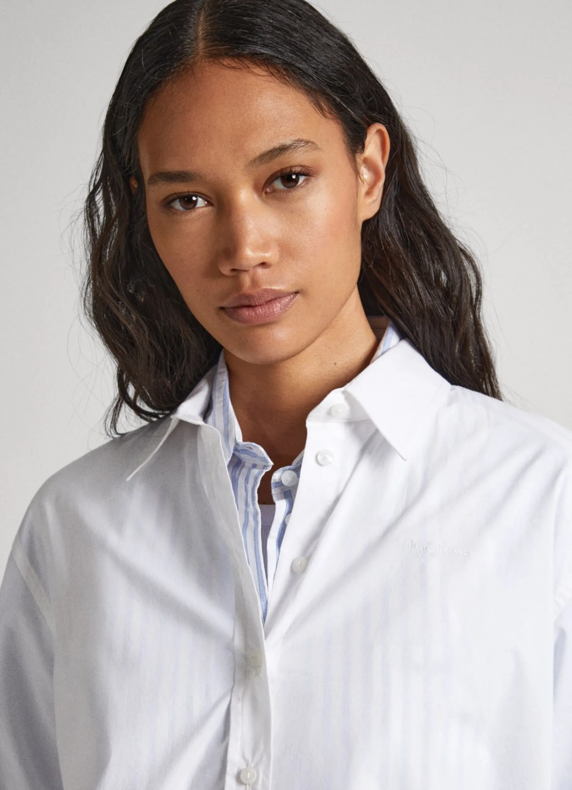 Women Pepe Jeans Relaxed Fit Poplin Shirt