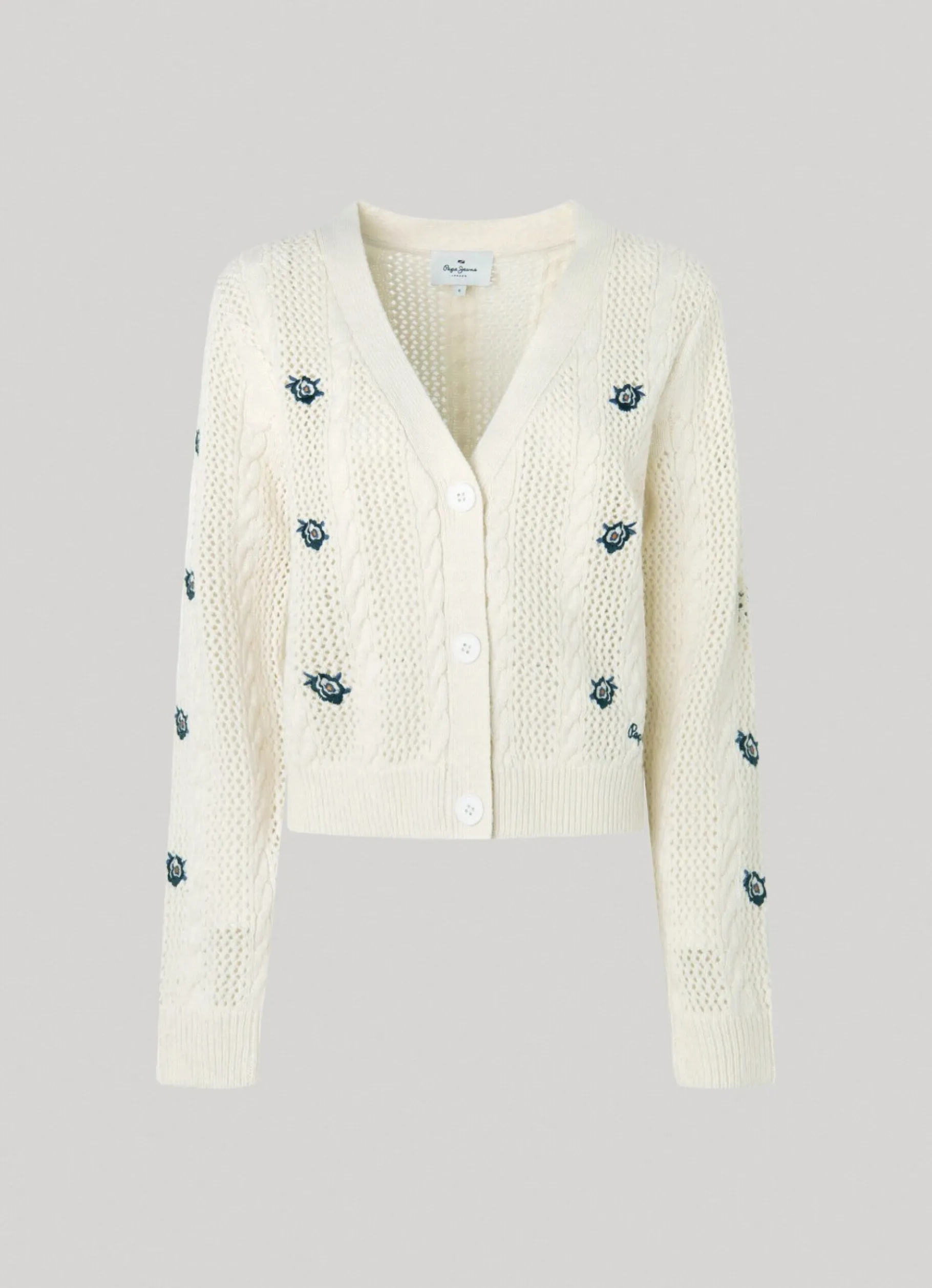 Women Pepe Jeans Rib Detail Cardigan