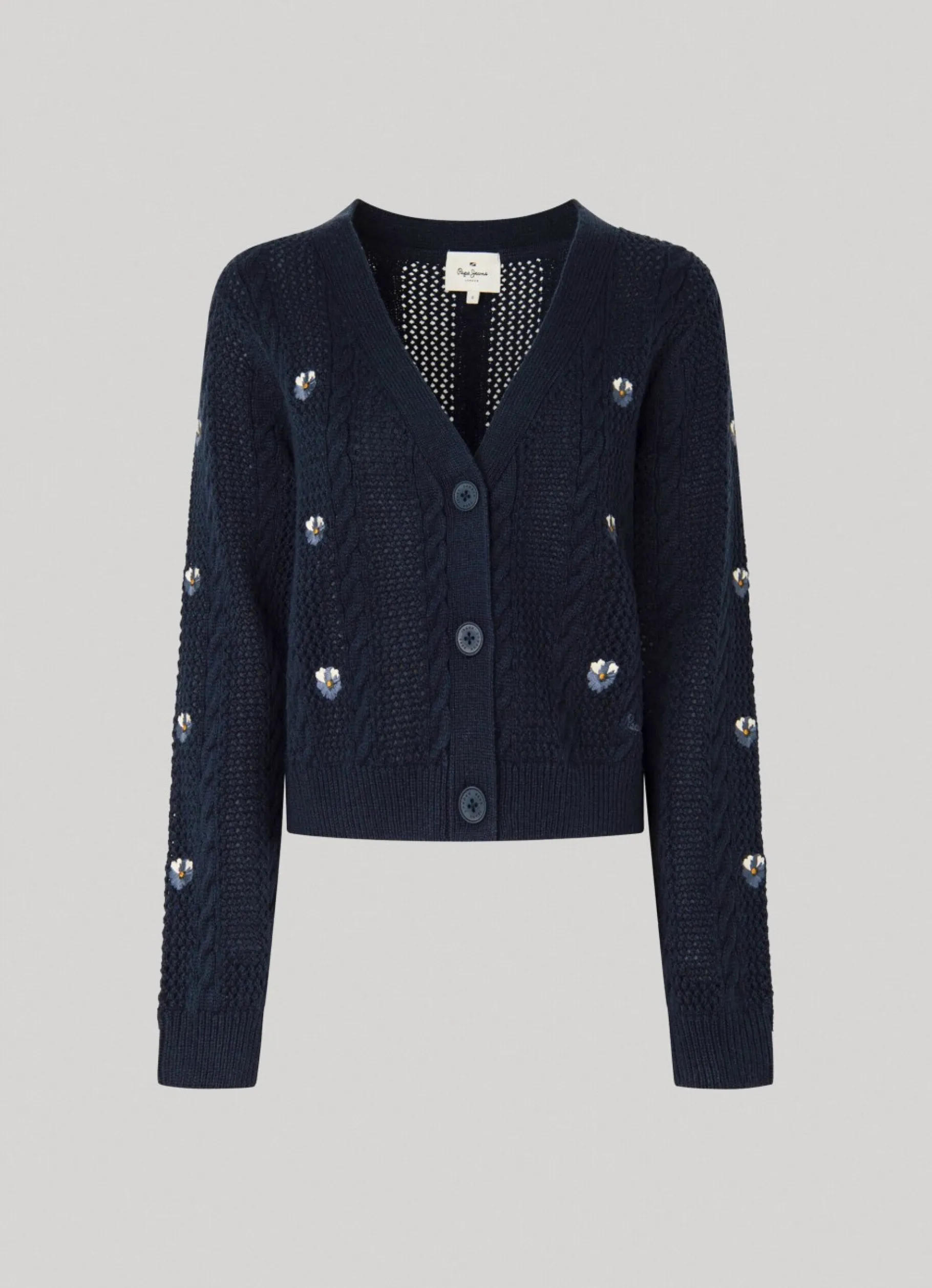 Women Pepe Jeans Rib Detail Cardigan