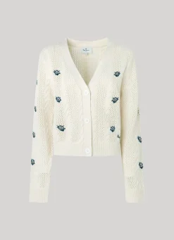 Women Pepe Jeans Rib Detail Cardigan