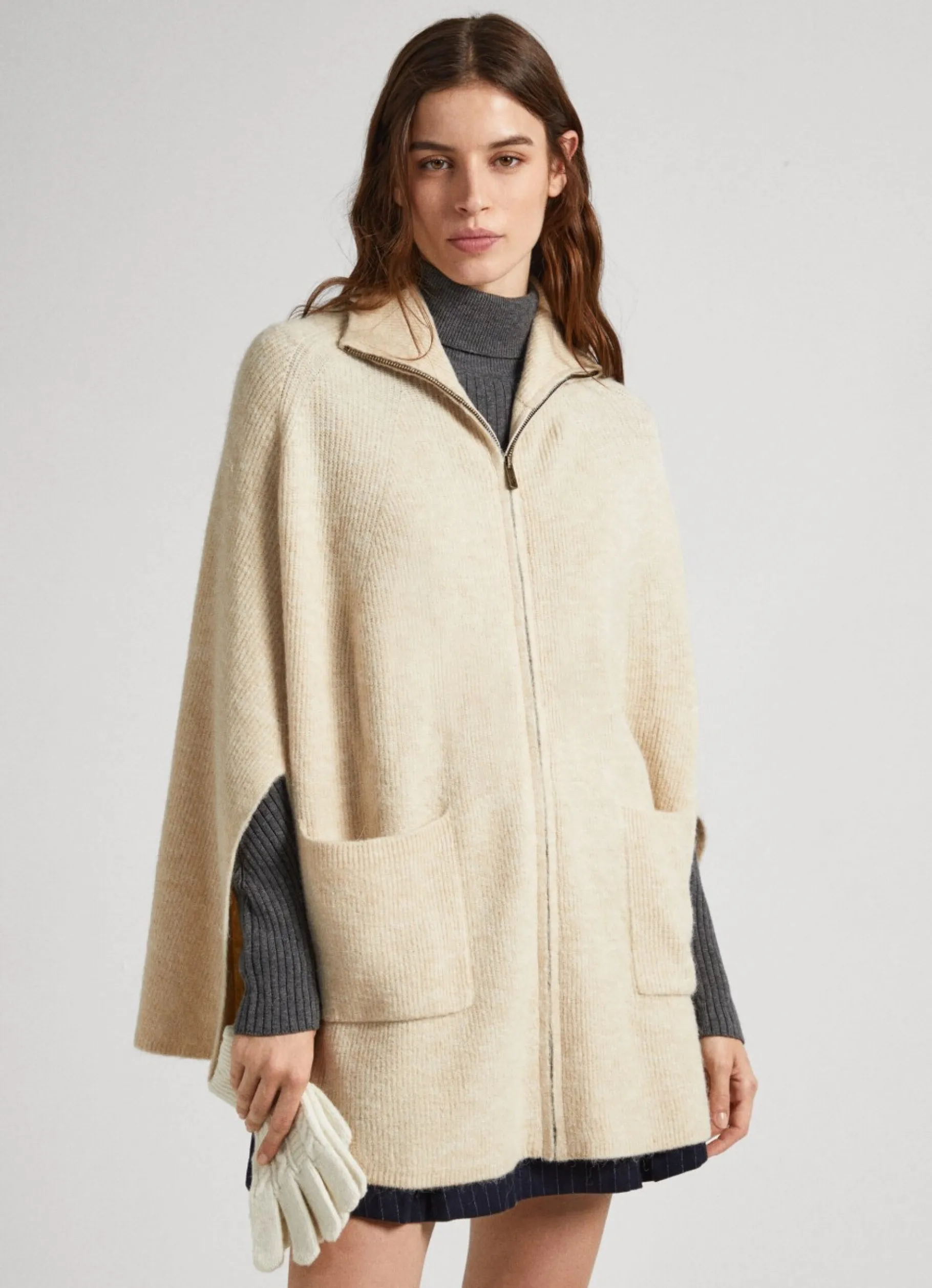 Women Pepe Jeans Ribbed Cape Cardigan