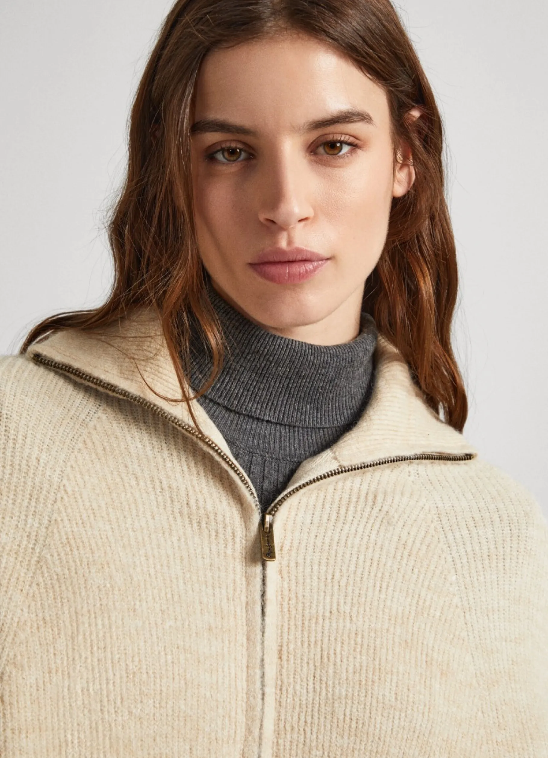 Women Pepe Jeans Ribbed Cape Cardigan