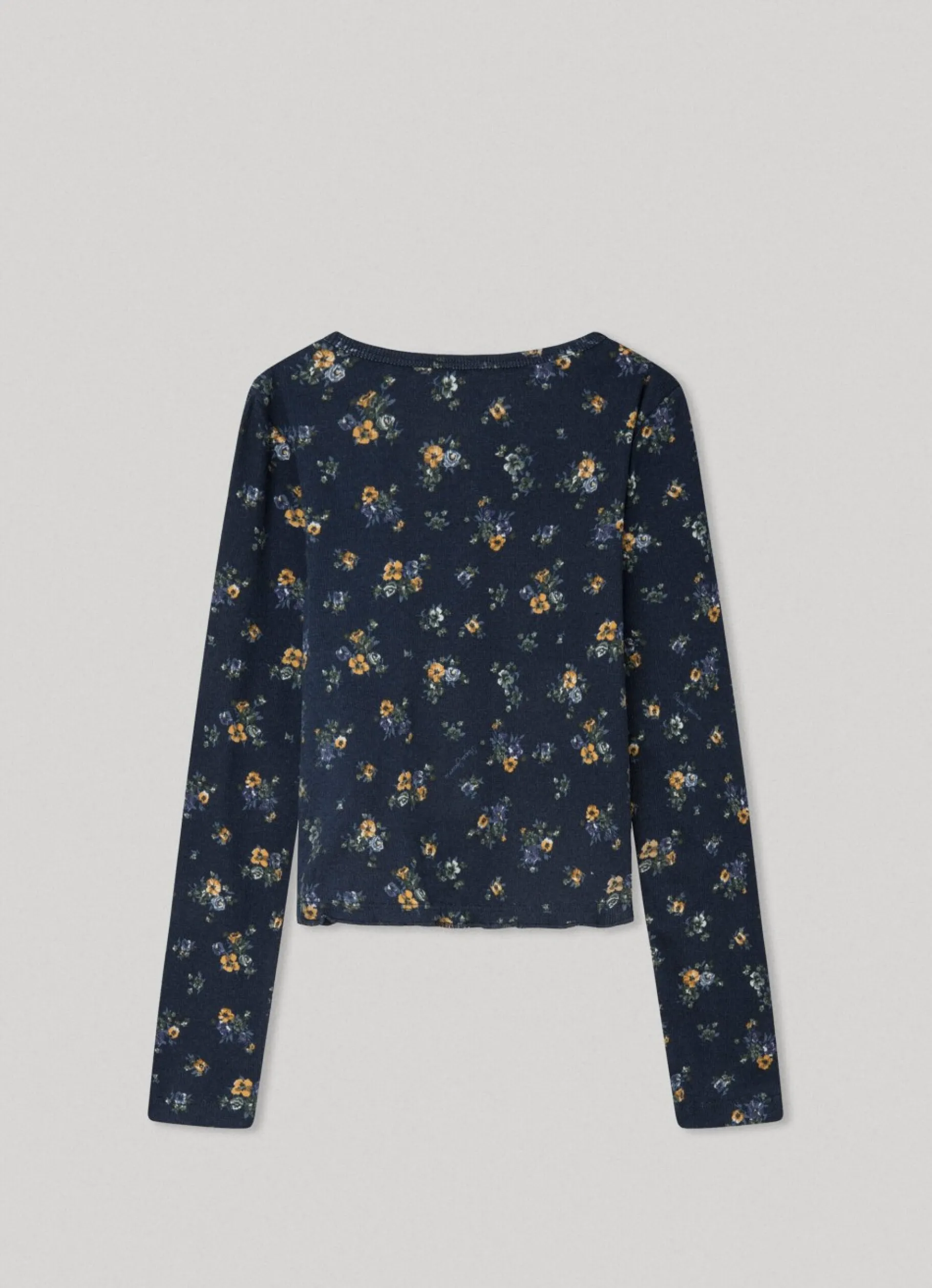 Girl Pepe Jeans Ribbed Floral Print Shirt