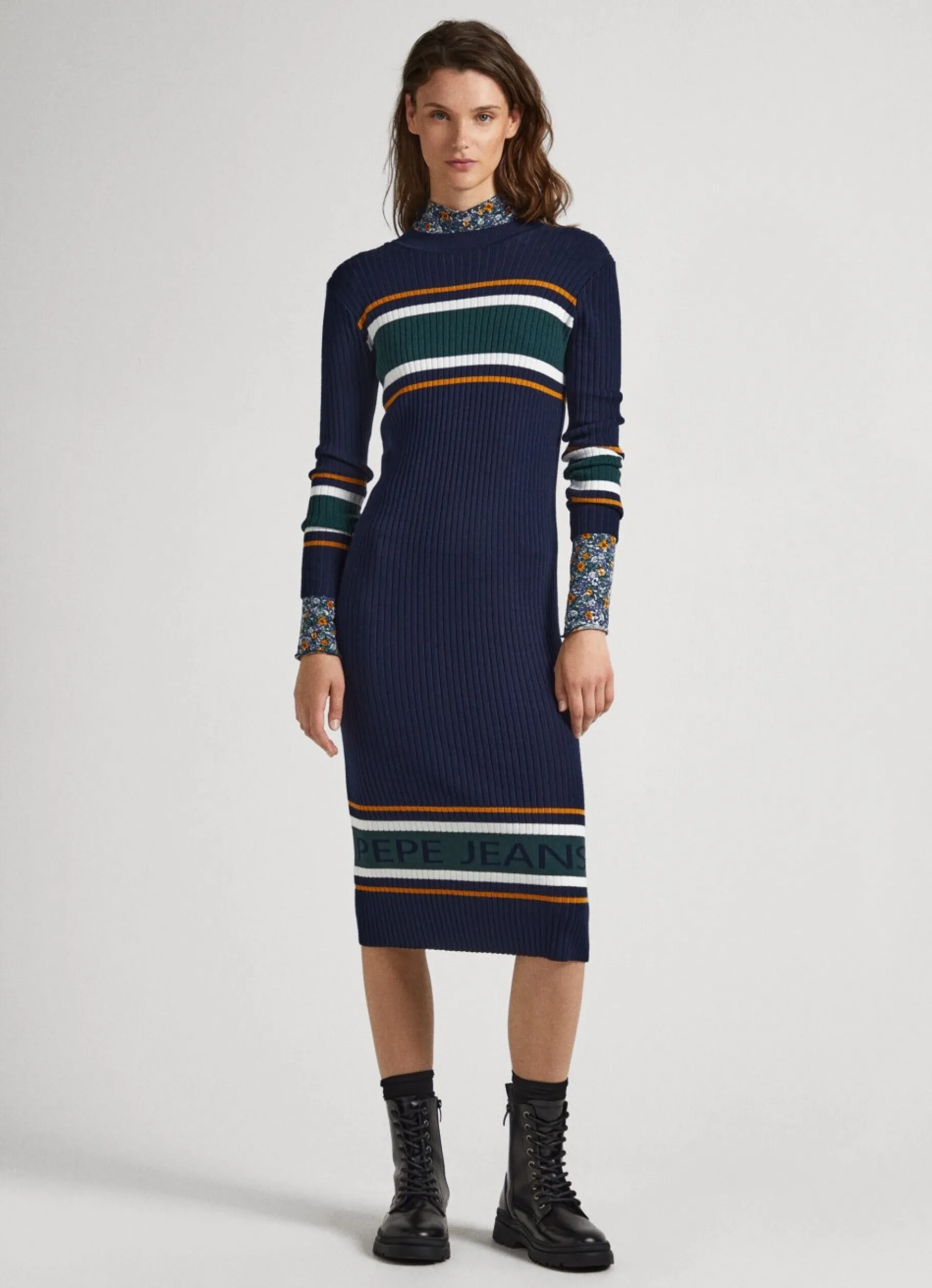 Women Pepe Jeans Ribbed Knit Dress