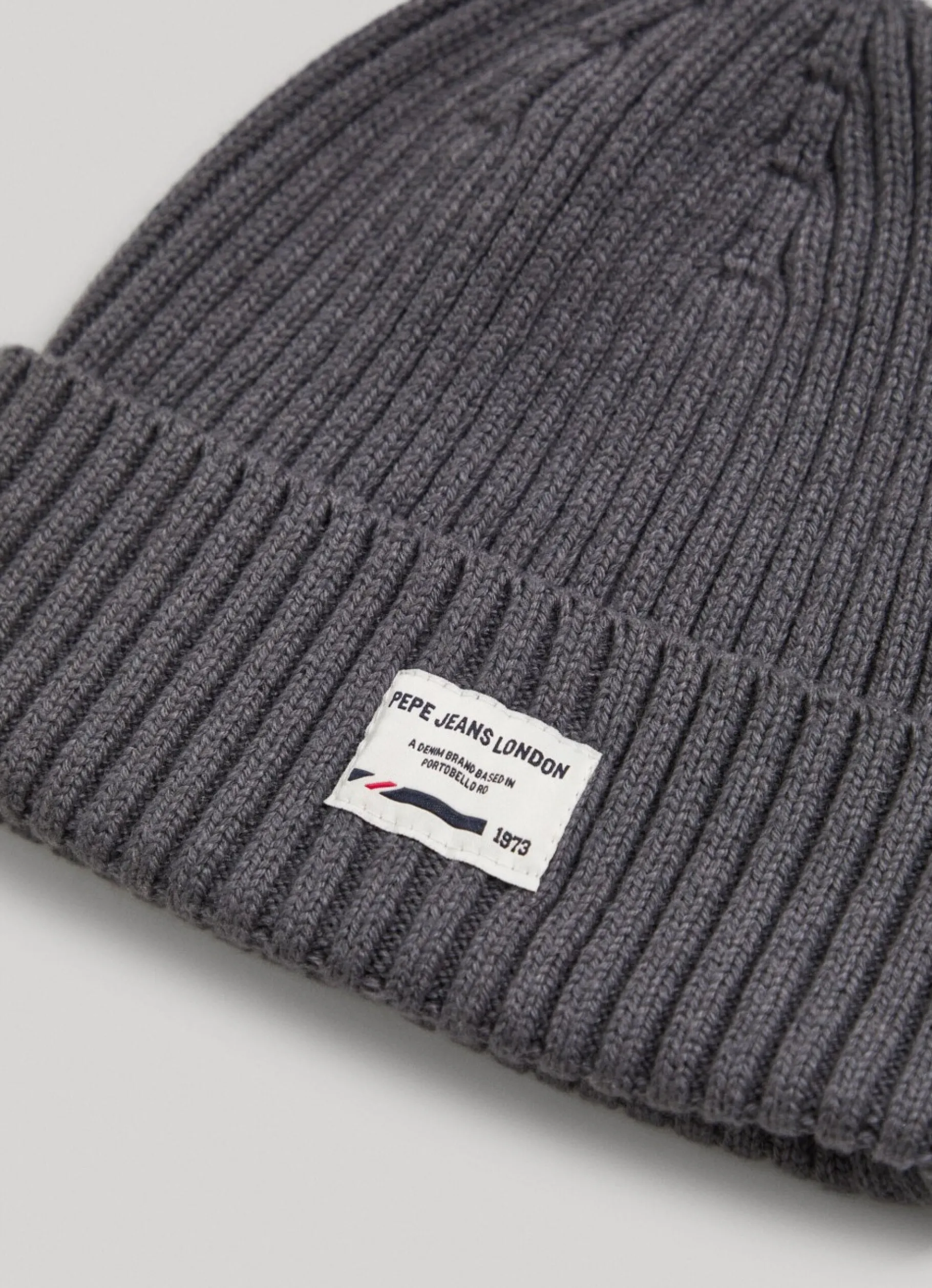 Men Pepe Jeans Ribbed Knit Hat
