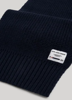 Men Pepe Jeans Ribbed Knit Scarf