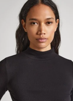 Women Pepe Jeans Ribbed Long-Sleeve T-Shirt