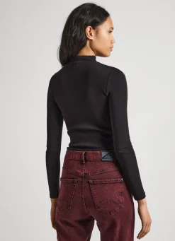 Women Pepe Jeans Ribbed Long-Sleeve T-Shirt