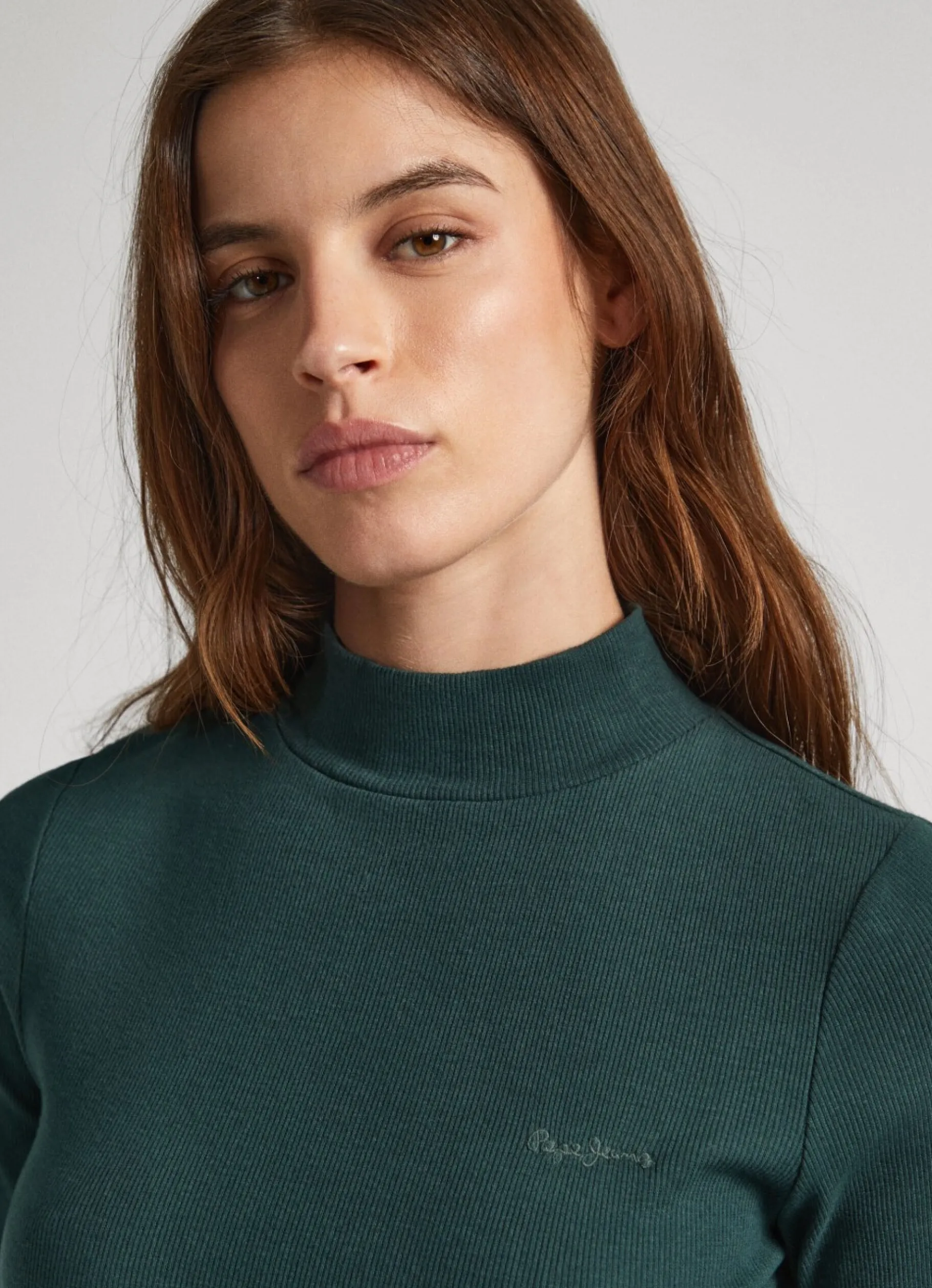 Women Pepe Jeans Ribbed Long-Sleeve T-Shirt