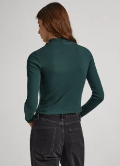 Women Pepe Jeans Ribbed Long-Sleeve T-Shirt