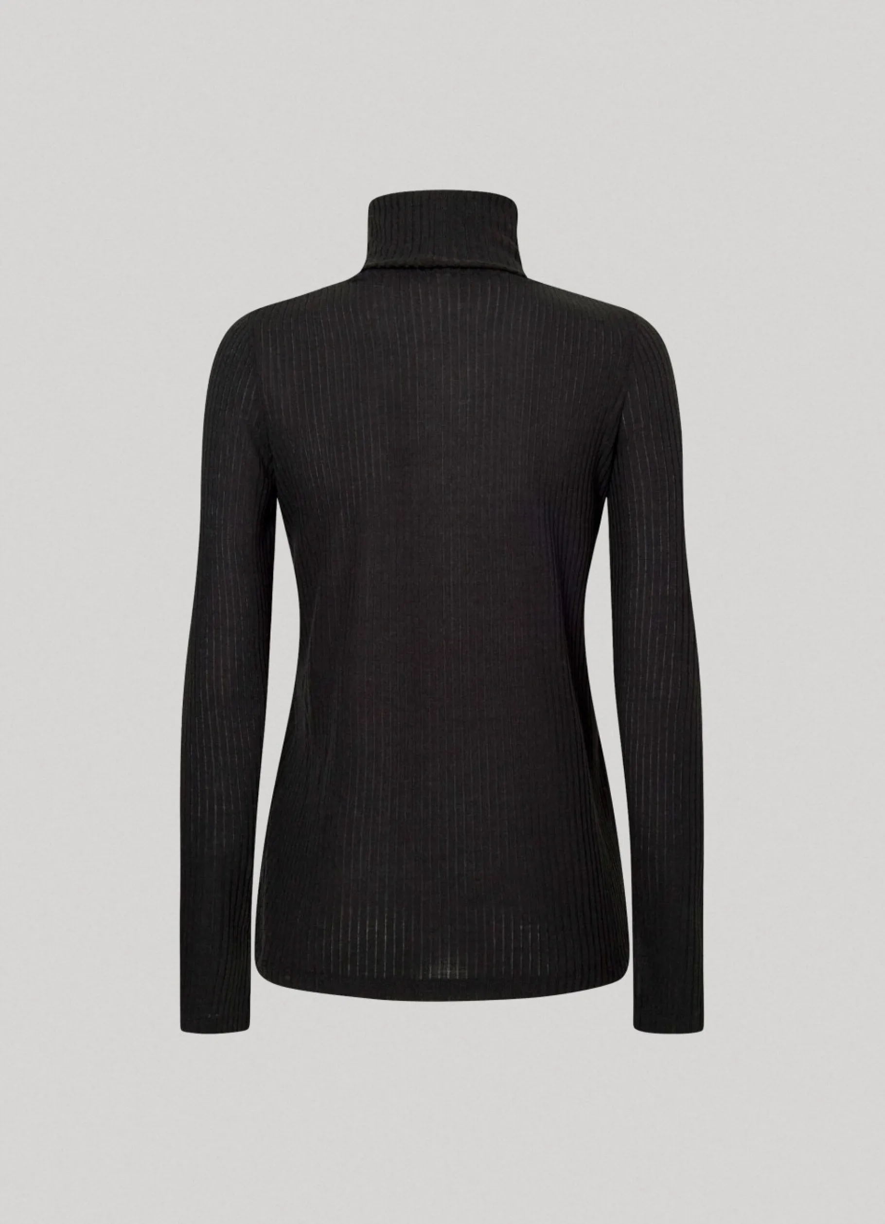 Women Pepe Jeans Ribbed Turtleneck Long Sleeve T-Shirt