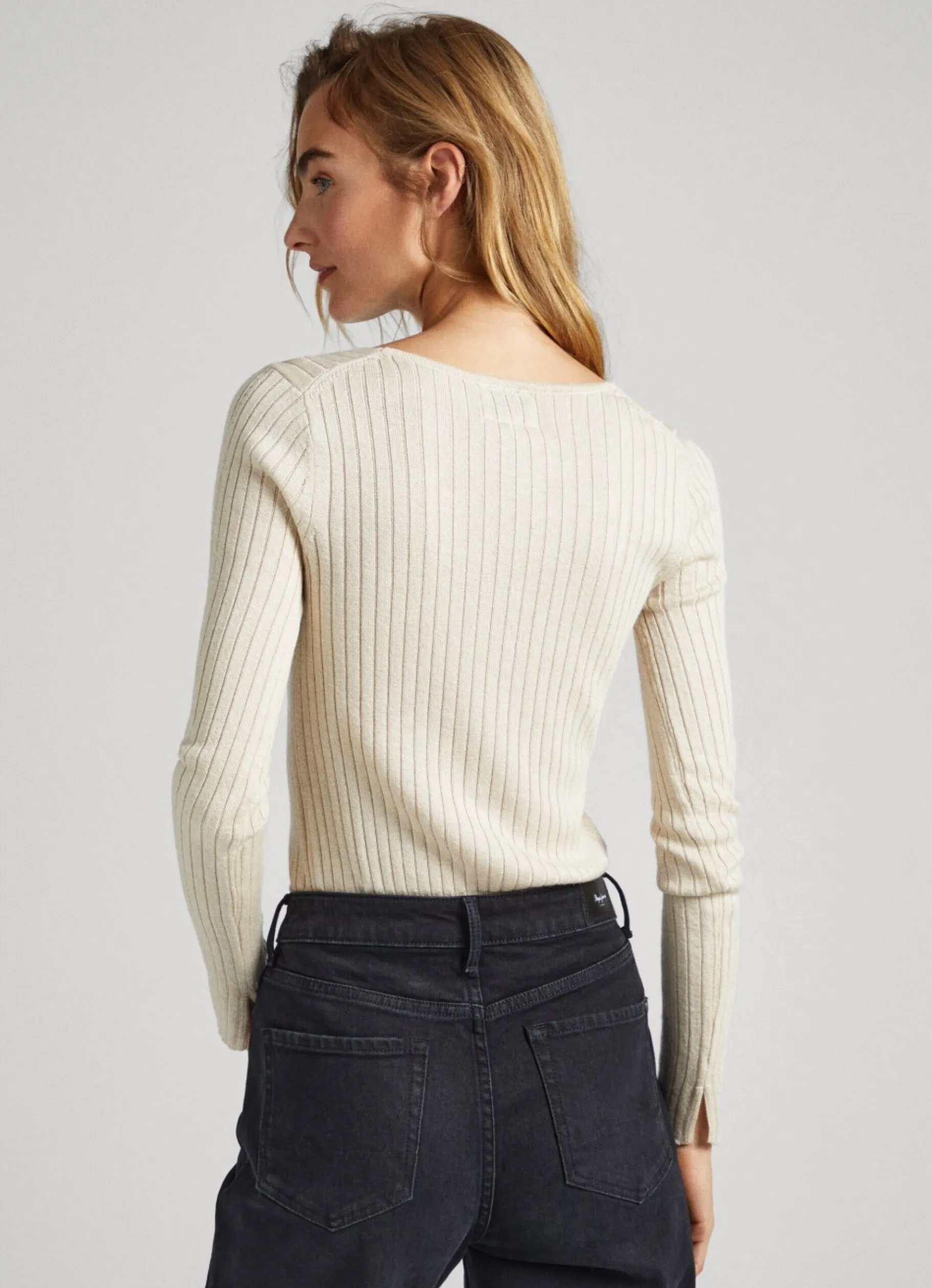 Women Pepe Jeans Ribbed V-Neck Knit