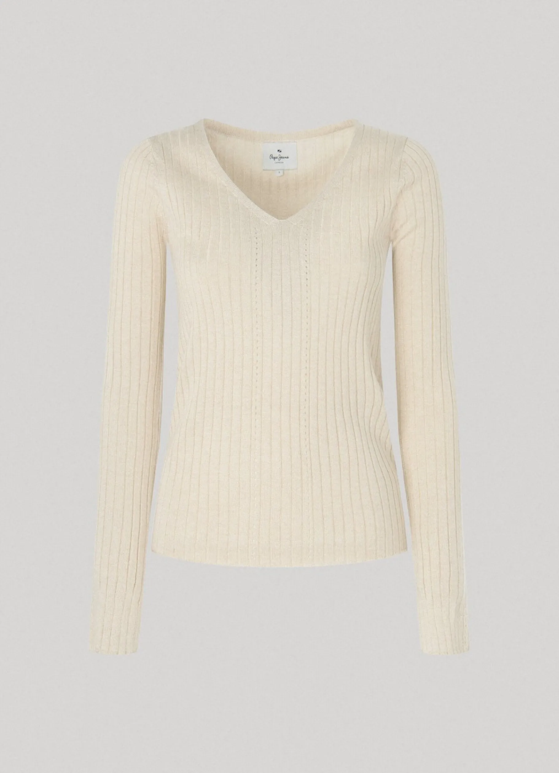 Women Pepe Jeans Ribbed V-Neck Knit