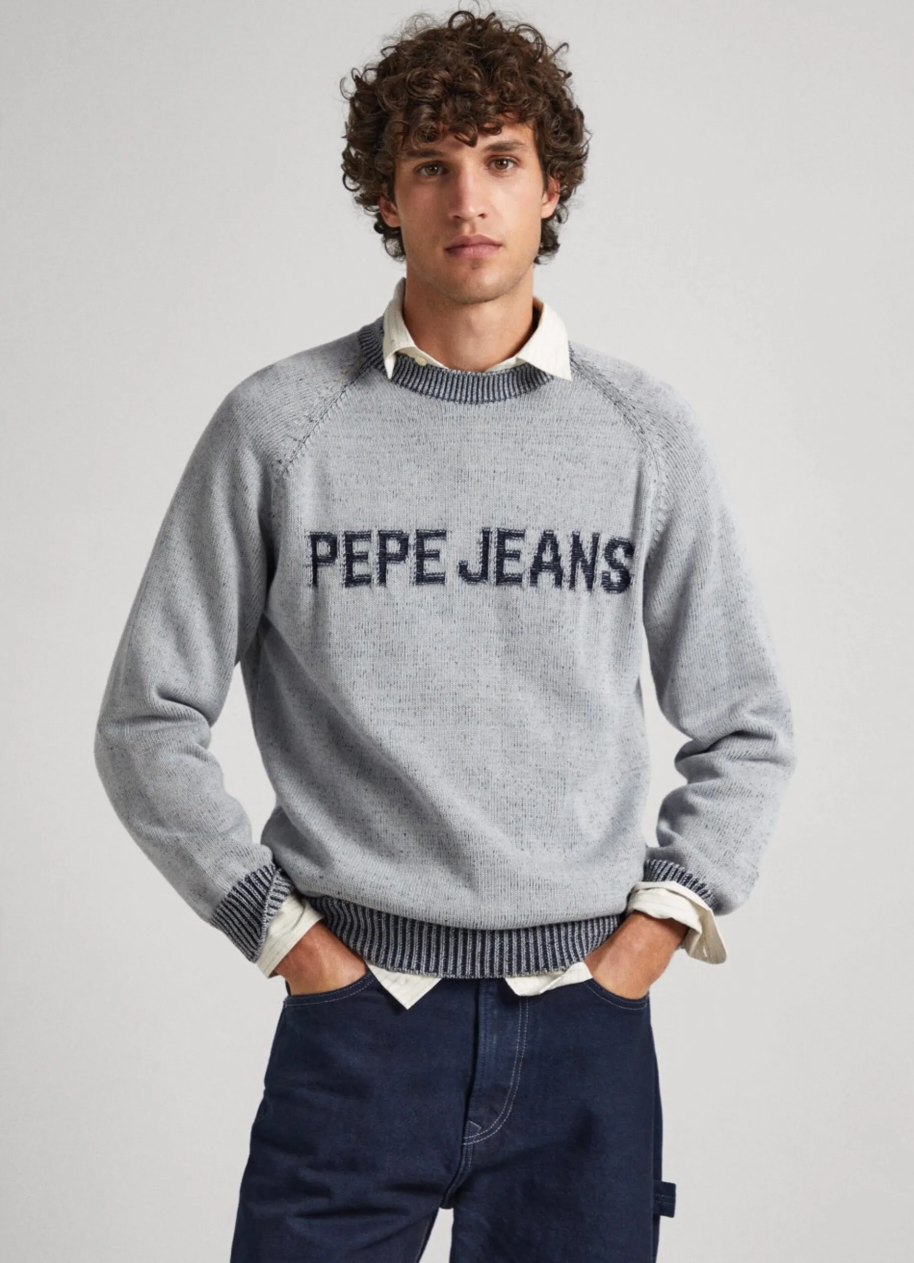 Men Pepe Jeans Round Neck Cotton Sweatshirt