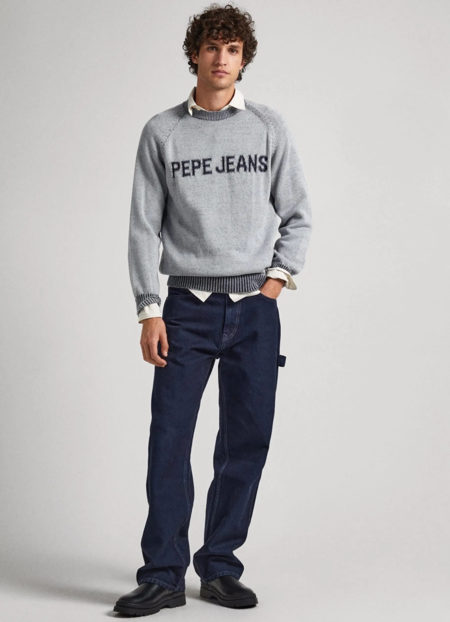 Men Pepe Jeans Round Neck Cotton Sweatshirt