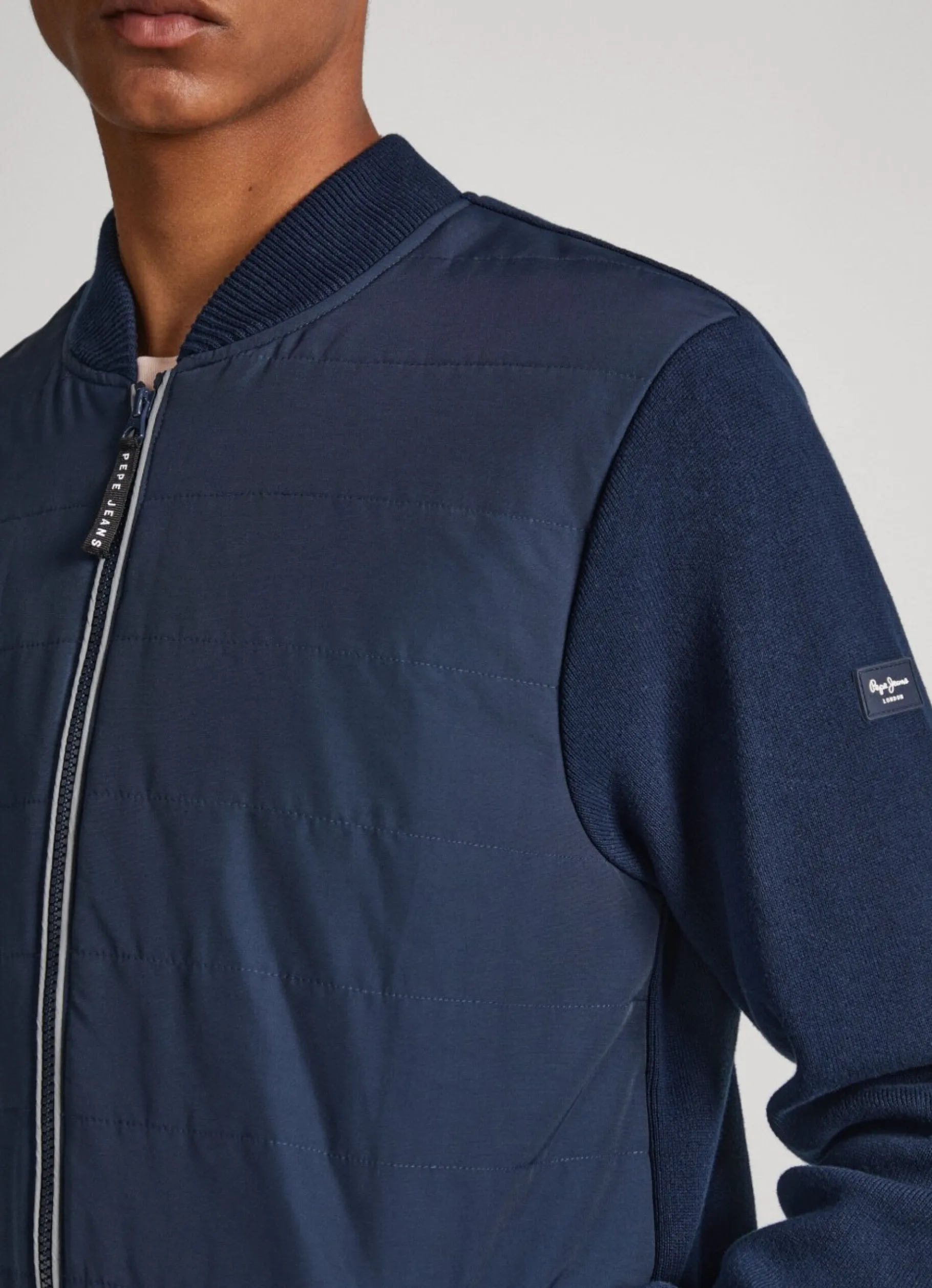 Men Pepe Jeans Round Neck Hybrid Jacket