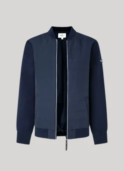 Men Pepe Jeans Round Neck Hybrid Jacket