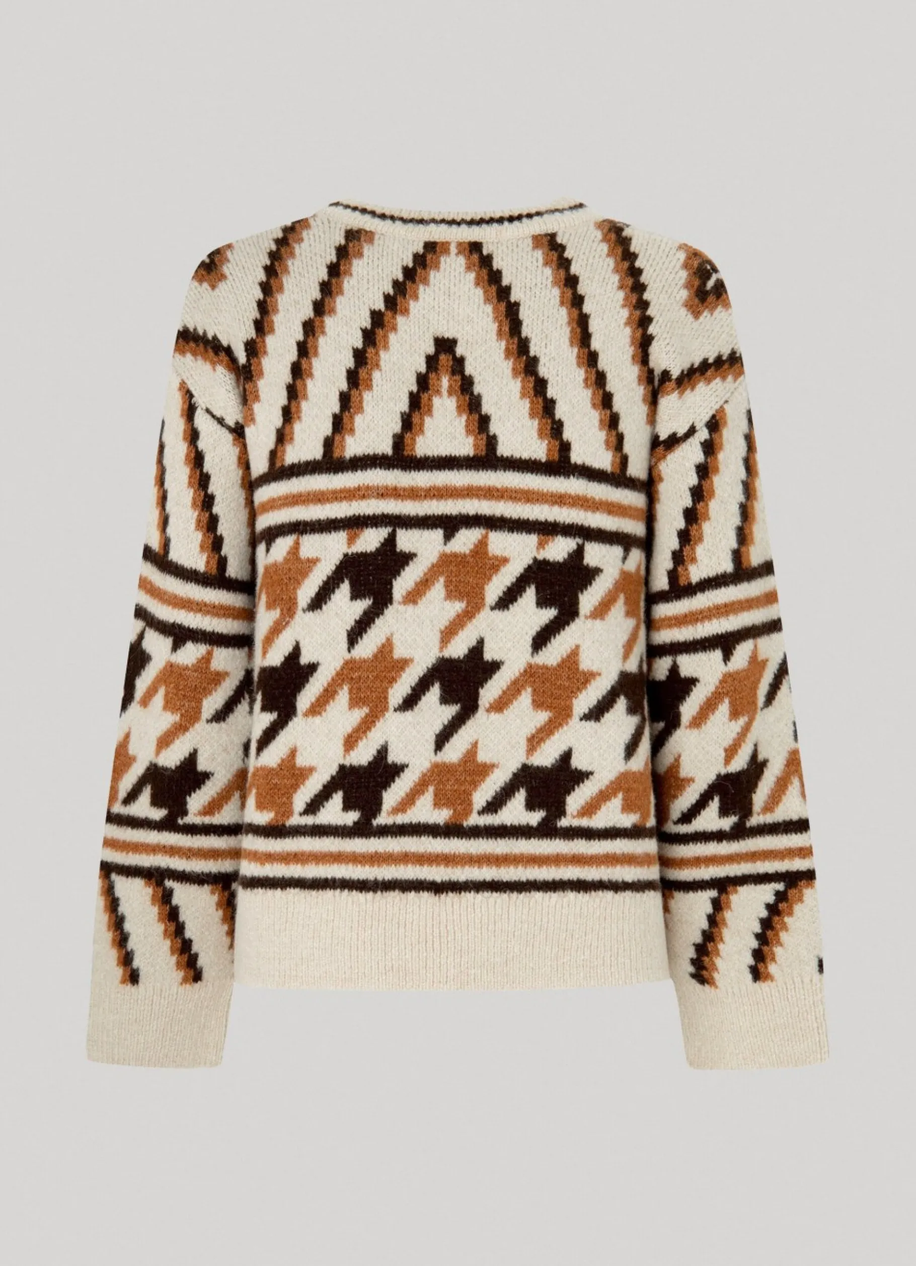Women Pepe Jeans Round Neck Jacquard Knit