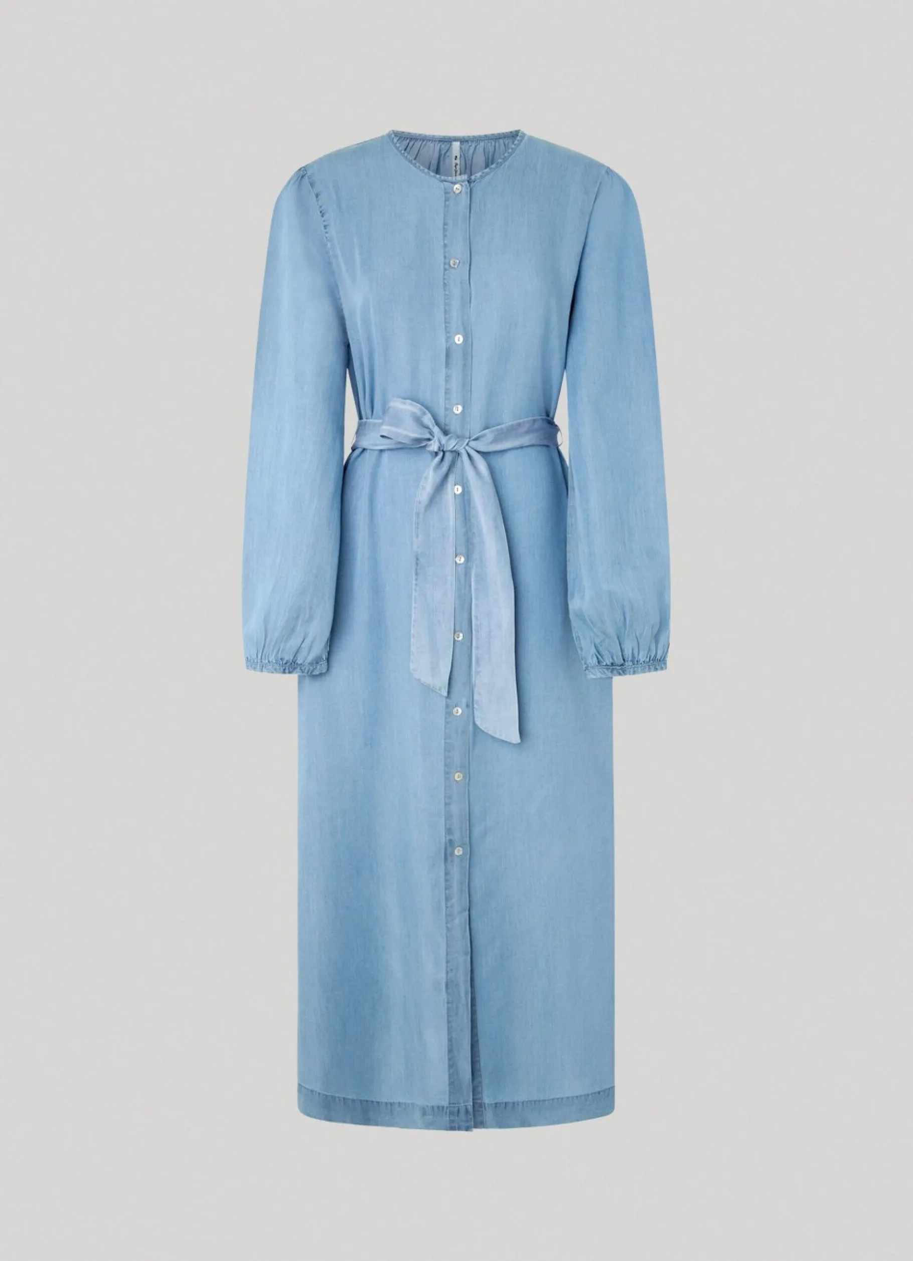 Women Pepe Jeans Round Neck Tencel Dress