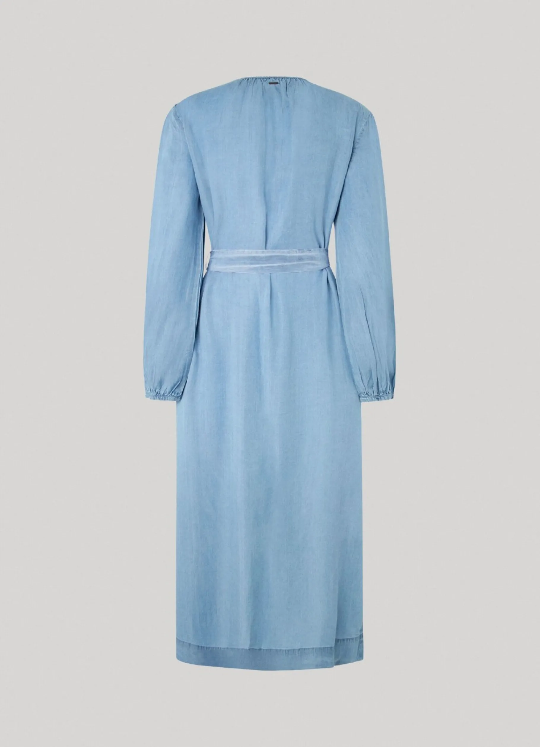 Women Pepe Jeans Round Neck Tencel Dress