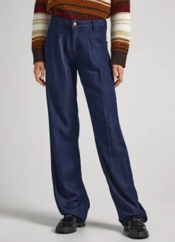 Women Pepe Jeans Rowan Straight Fit Mid-Rise Jeans
