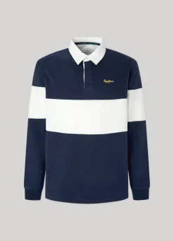 Men Pepe Jeans Rugby Polo Shirt W/Embroidered Logo