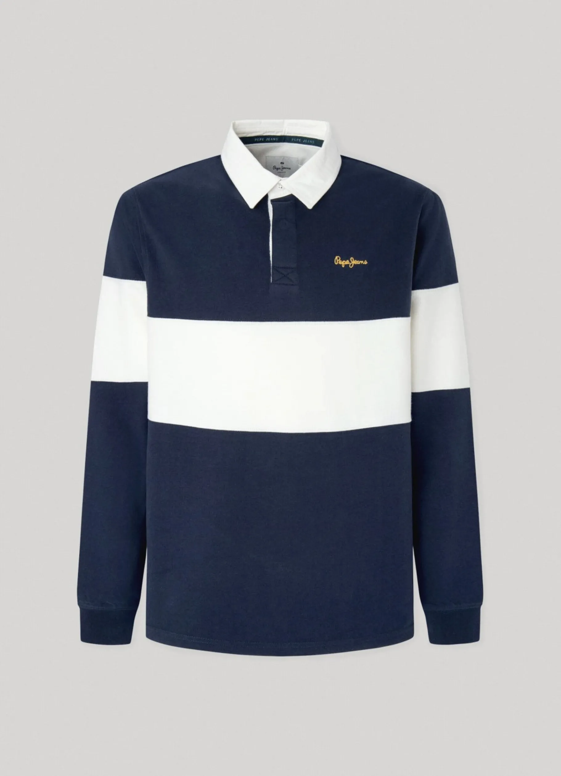 Men Pepe Jeans Rugby Polo Shirt W/Embroidered Logo