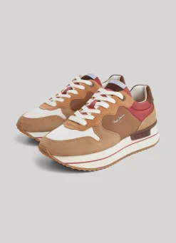 Women Pepe Jeans Rusper Queen Combined Trainers