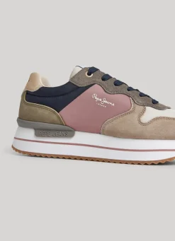 Women Pepe Jeans Rusper Queen Combined Trainers