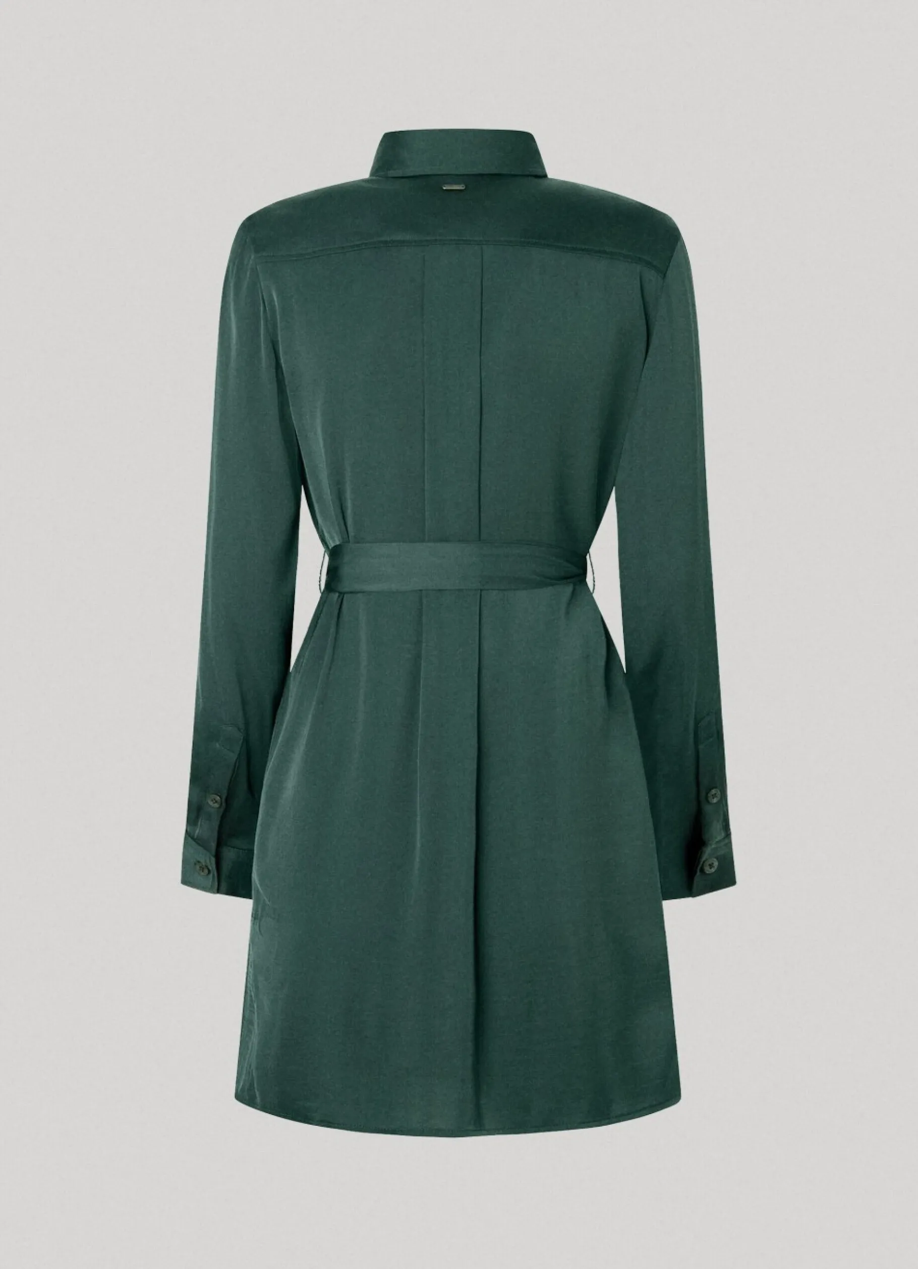 Women Pepe Jeans Satin Button-Up Dress