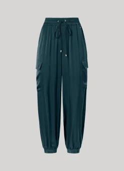 Women Pepe Jeans Satin Cargo Trousers
