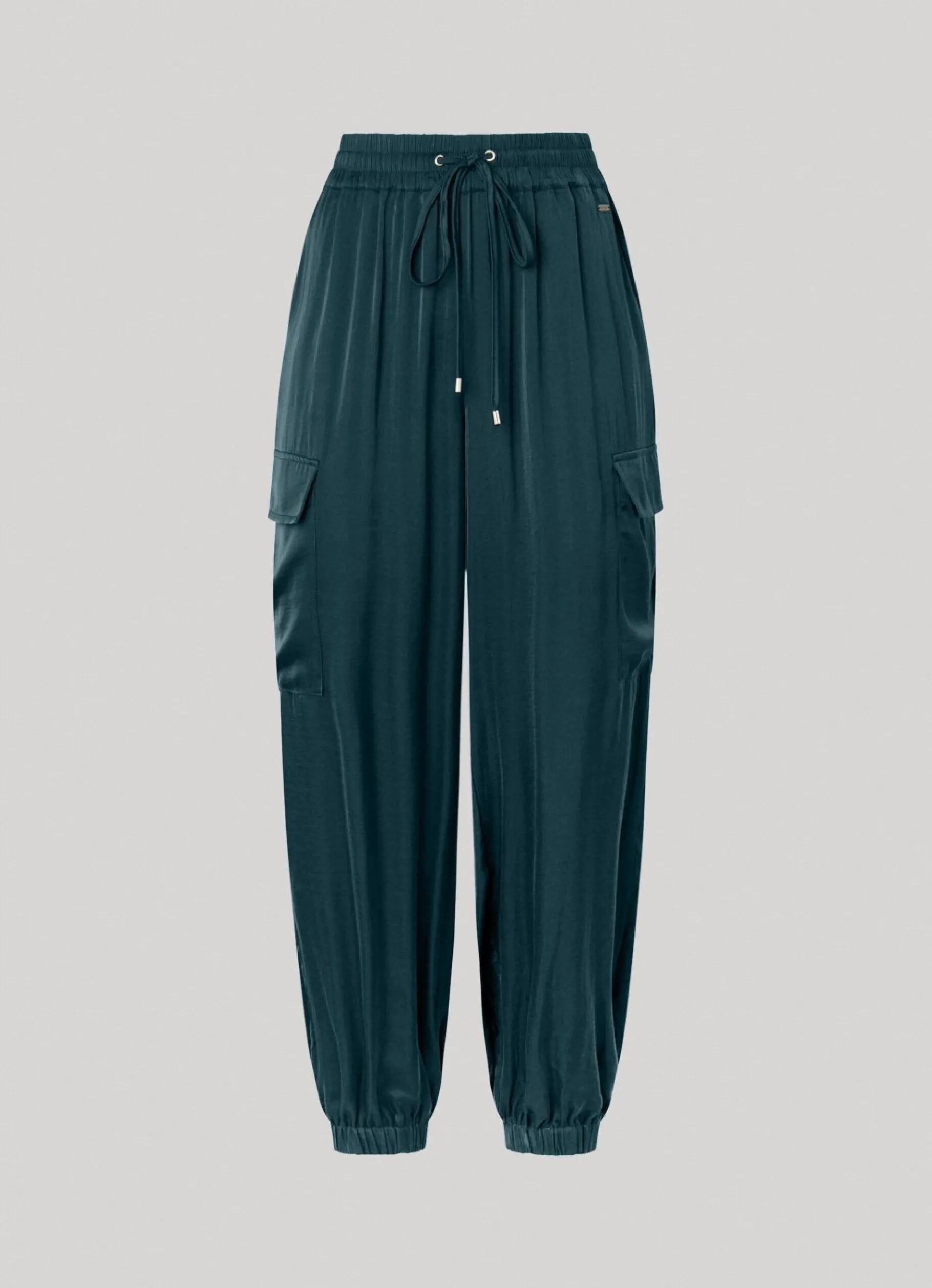 Women Pepe Jeans Satin Cargo Trousers