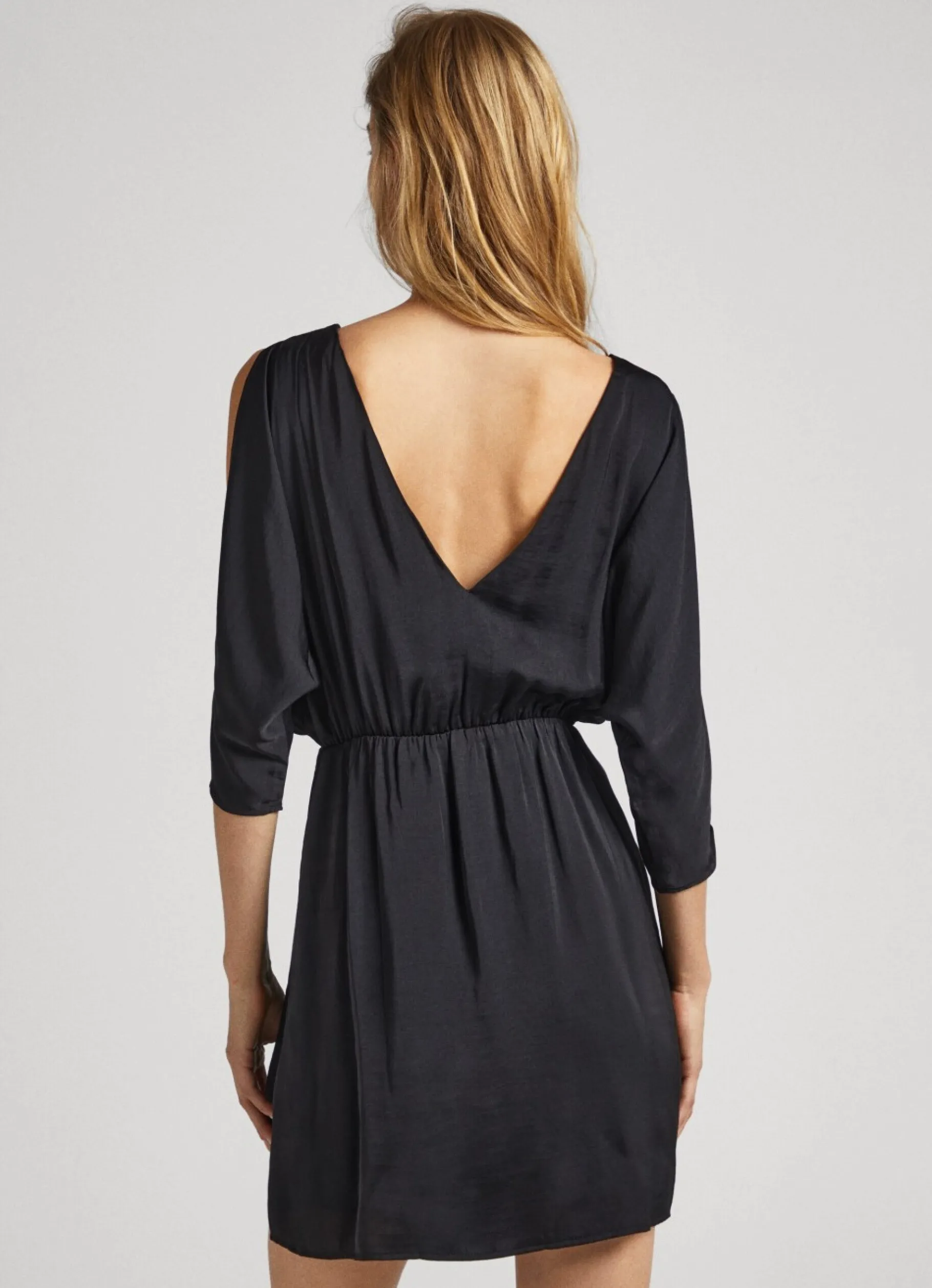 Women Pepe Jeans Satin Dress W/ Batwing Sleeves