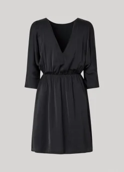 Women Pepe Jeans Satin Dress W/ Batwing Sleeves