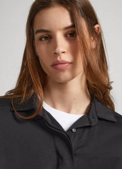 Women Pepe Jeans Satin Shirt Dress