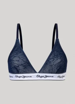 Women Pepe Jeans Semi-Transparent Mesh Bra