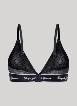 Women Pepe Jeans Semi-Transparent Mesh Bra