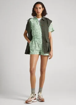 Women Pepe Jeans Short Floral Print Jumpsuit