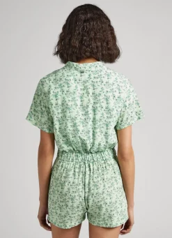 Women Pepe Jeans Short Floral Print Jumpsuit