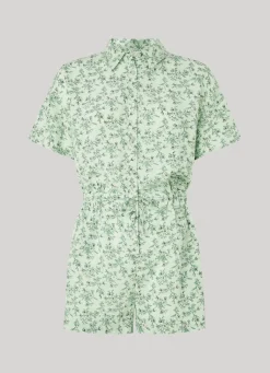Women Pepe Jeans Short Floral Print Jumpsuit