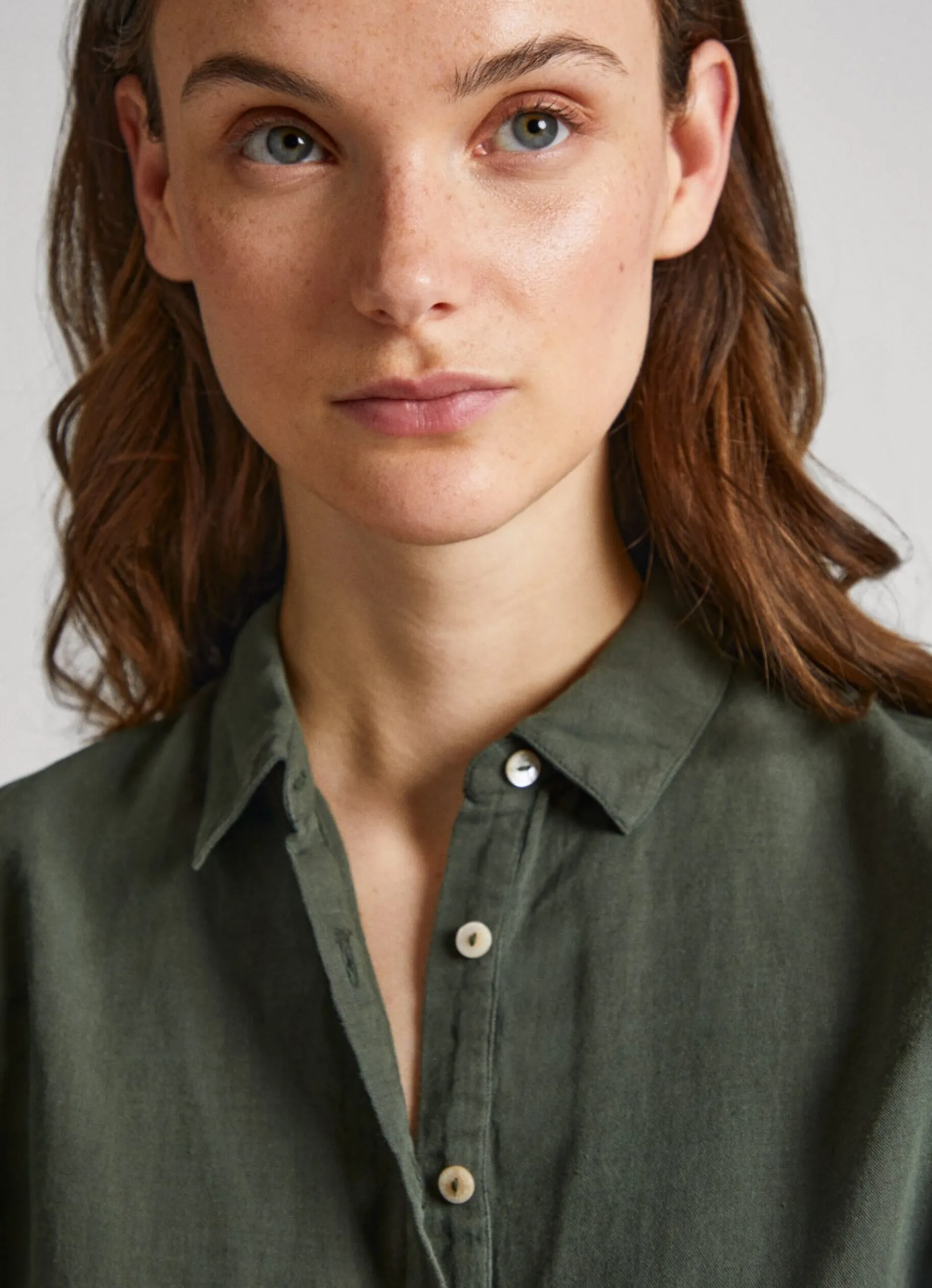 Women Pepe Jeans Short Sleeve Shirt With Openwork Details