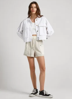 Women Pepe Jeans Shorts With Utility Pockets