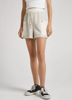 Women Pepe Jeans Shorts With Utility Pockets