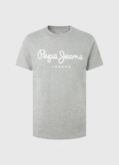 Men Pepe Jeans Short-Sleeved Cotton T-Shirt