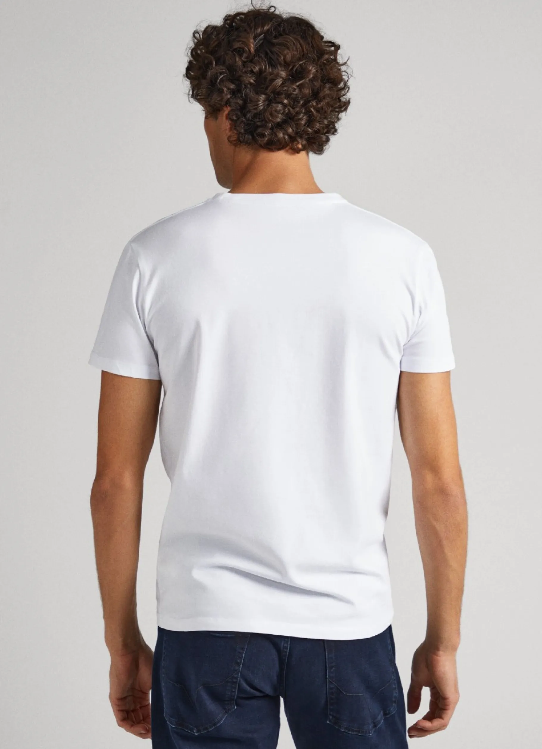 Men Pepe Jeans Short-Sleeved Cotton T-Shirt