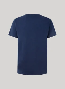Men Pepe Jeans Short-Sleeved Cotton T-Shirt
