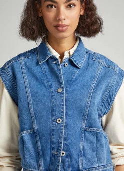 Women Pepe Jeans Sleeveless Jacket