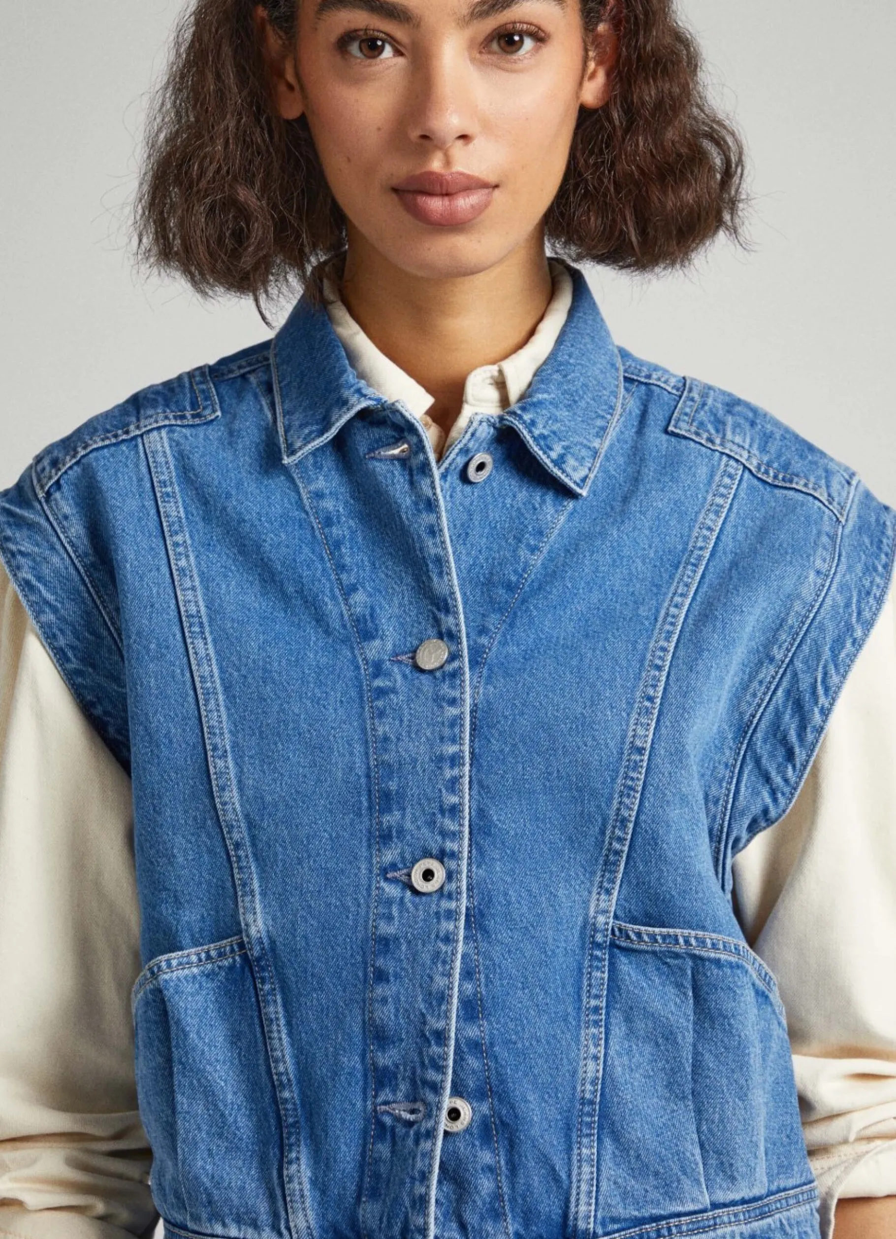 Women Pepe Jeans Sleeveless Jacket
